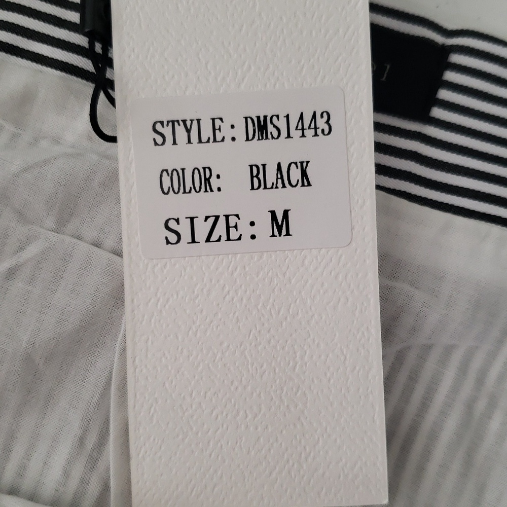 Dance & Marvel Midi Skirt Medium Black White Stripe Floral Ruffle Embroidered - Picture 14 of 16